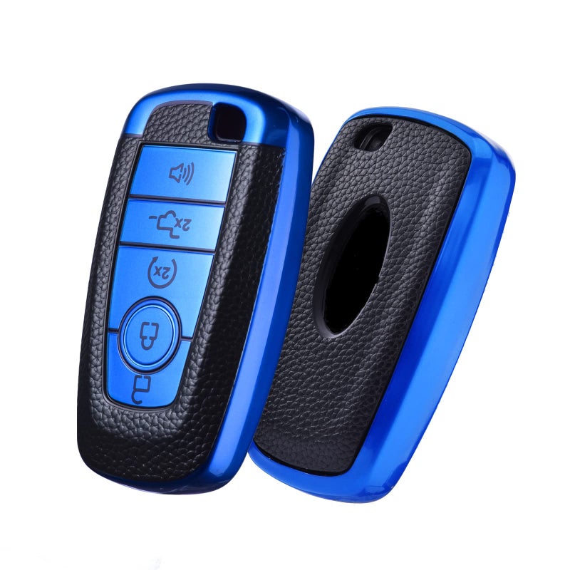 ELOHEI for Ford Key Fob Cover Case Soft TPU Key Fob Case Protector Holder for 2017 2018 2019 Ford Fusion F150 F250 F350 F450 F550 Edge Explorer Escape Mustang Remote Keyless Entry