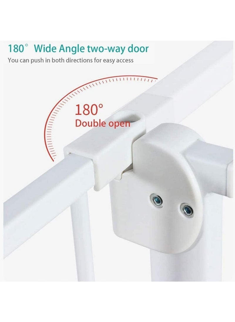 Generic - Auto Close Safety Baby Gate,Adjustable Width Stairway Guard Rail Child Safety Gate,Expandable Baby Pet Safety Gate,The Maximum Suitable Width is 94 cm,Including 10 cm Extension Rack (Size:85-94cm) - Image 1