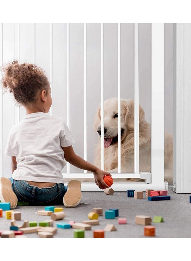 Generic - Auto Close Safety Baby Gate,Adjustable Width Stairway Guard Rail Child Safety Gate,Expandable Baby Pet Safety Gate,The Maximum Suitable Width is 94 cm,Including 10 cm Extension Rack (Size:85-94cm) - Image 1