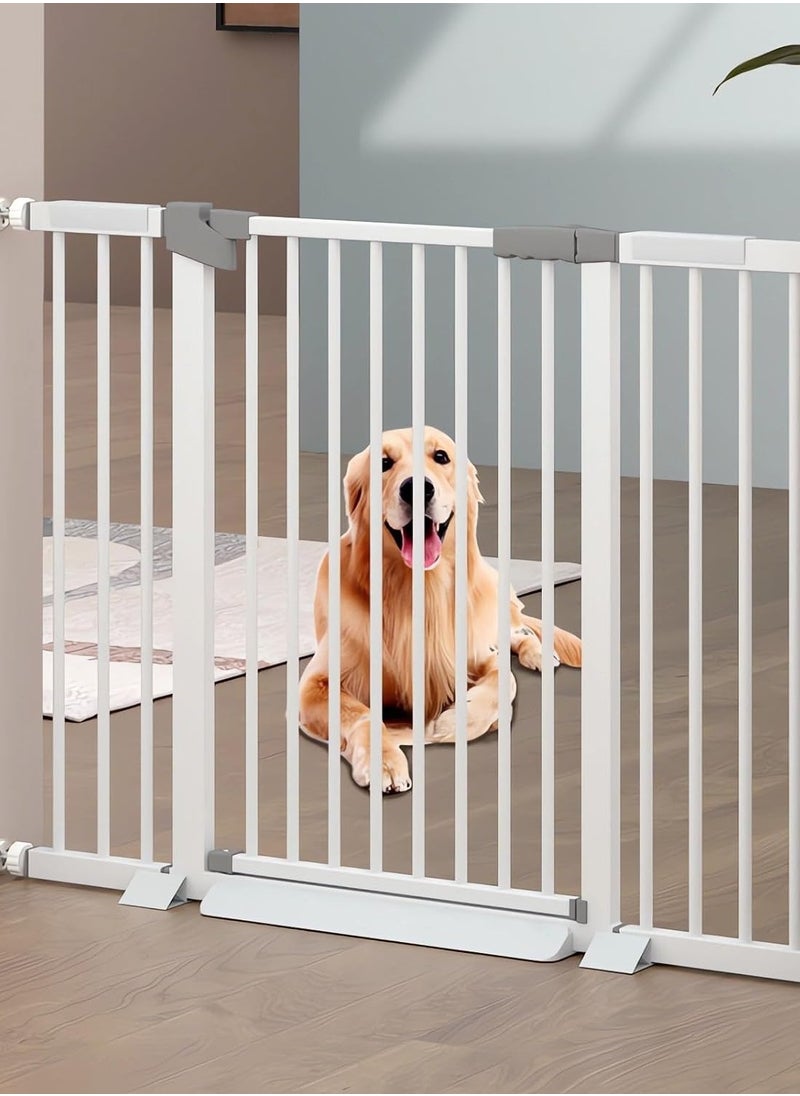 Generic - Auto Close Safety Baby Gate,Adjustable Width Stairway Guard Rail Child Safety Gate,Expandable Baby Pet Safety Gate,The Maximum Suitable Width is 94 cm,Including 10 cm Extension Rack (Size:85-94cm) - Image 1