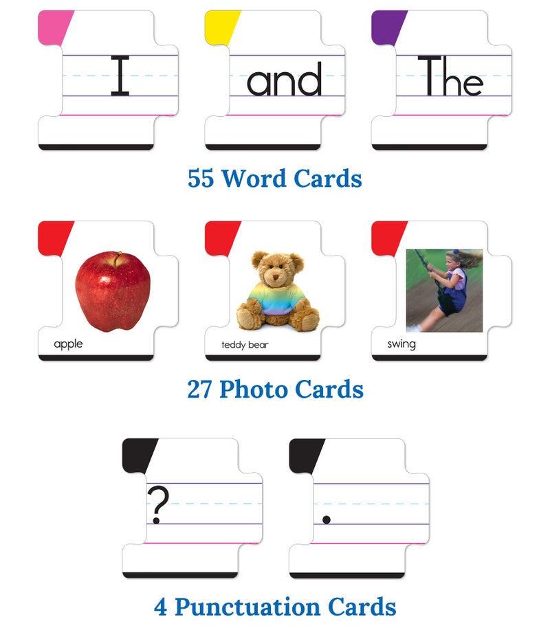 Key Education Sentence Building Game, Phonics Puzzles for Kids Ages 6-8, Learn to Read Parts of Speech, Sight Words, and More, Speech Therapy Materials for Kindergarten, 1st Grade, and Up - Image 2
