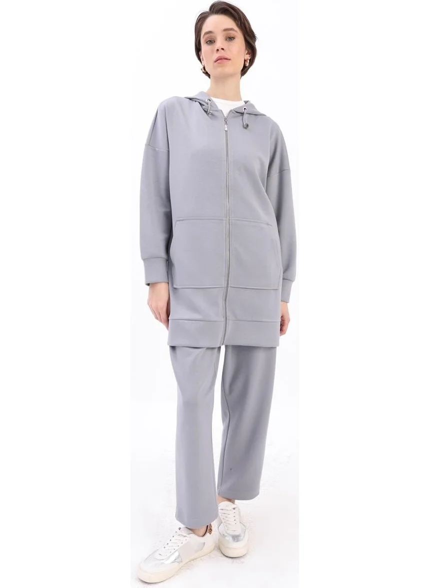 Allday Grey-Kangaroo Pocket Tracksuit