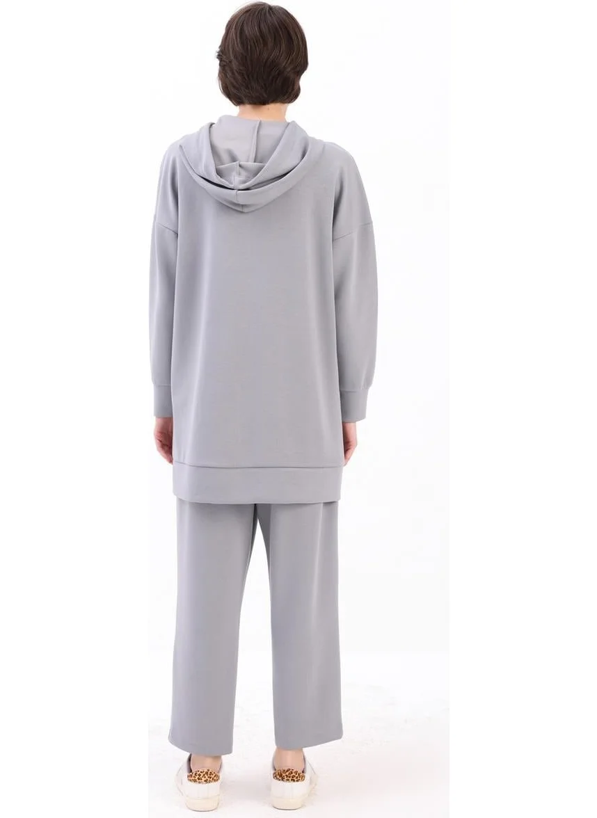 Allday Grey-Kangaroo Pocket Tracksuit