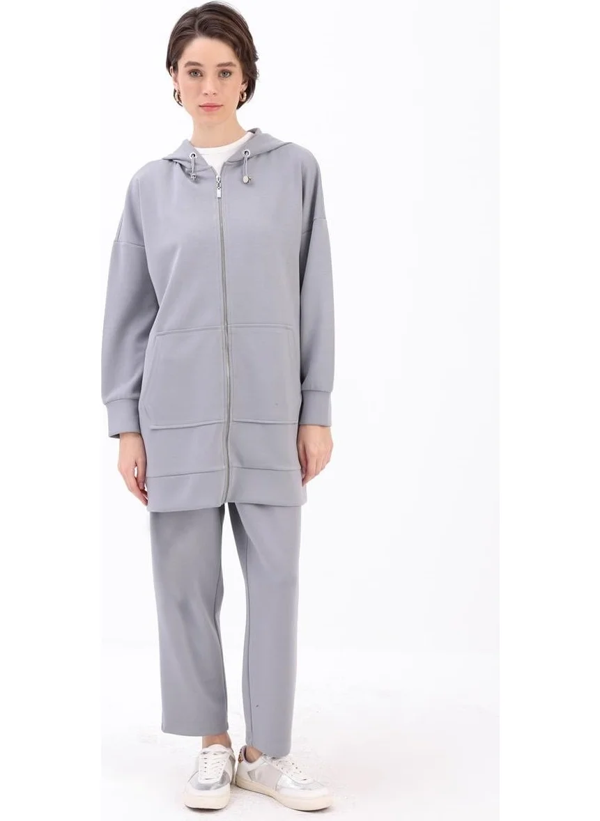 Allday Grey-Kangaroo Pocket Tracksuit