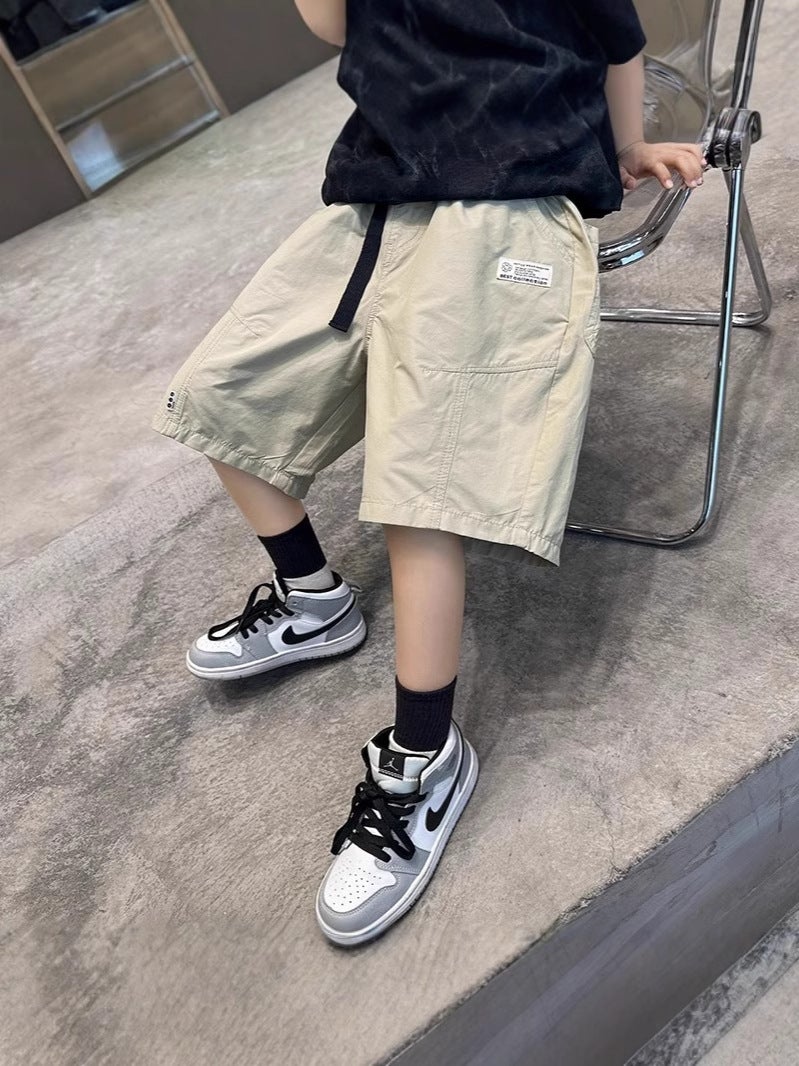 Boys' Shorts Summer Children'S Casual Pants For Older Boys, Knee-Length Thin Trendy Shorts - Image 4