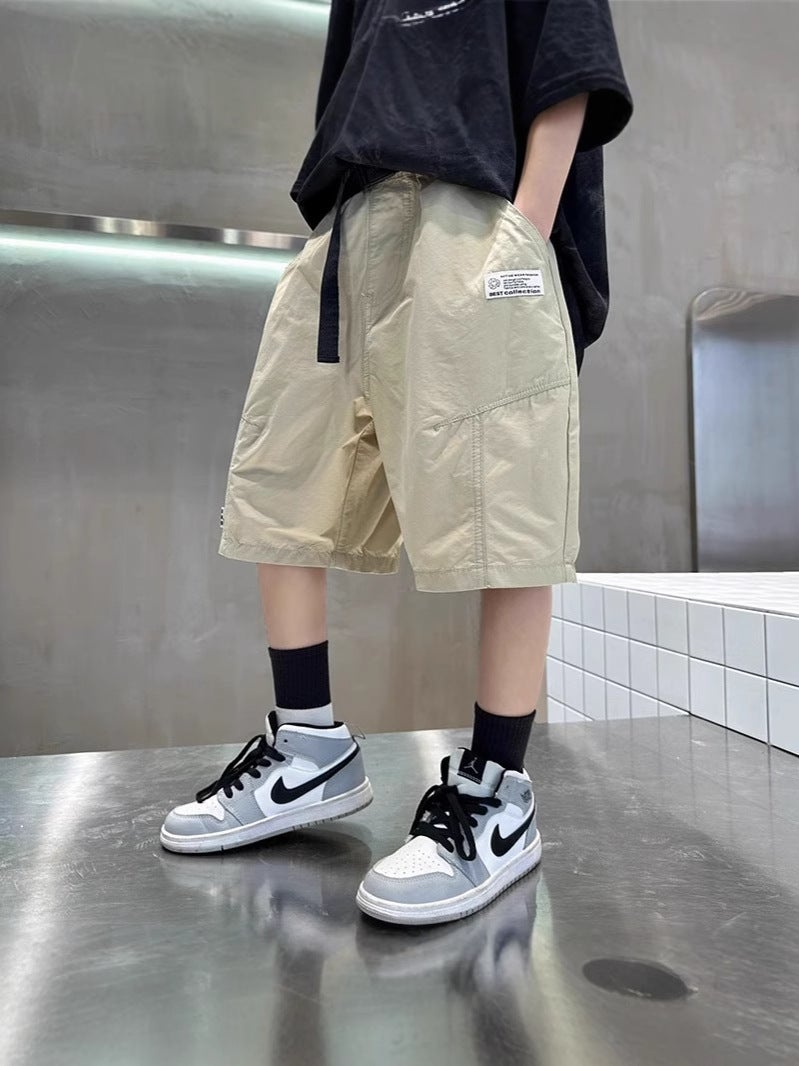 Boys' Shorts Summer Children'S Casual Pants For Older Boys, Knee-Length Thin Trendy Shorts - Image 5
