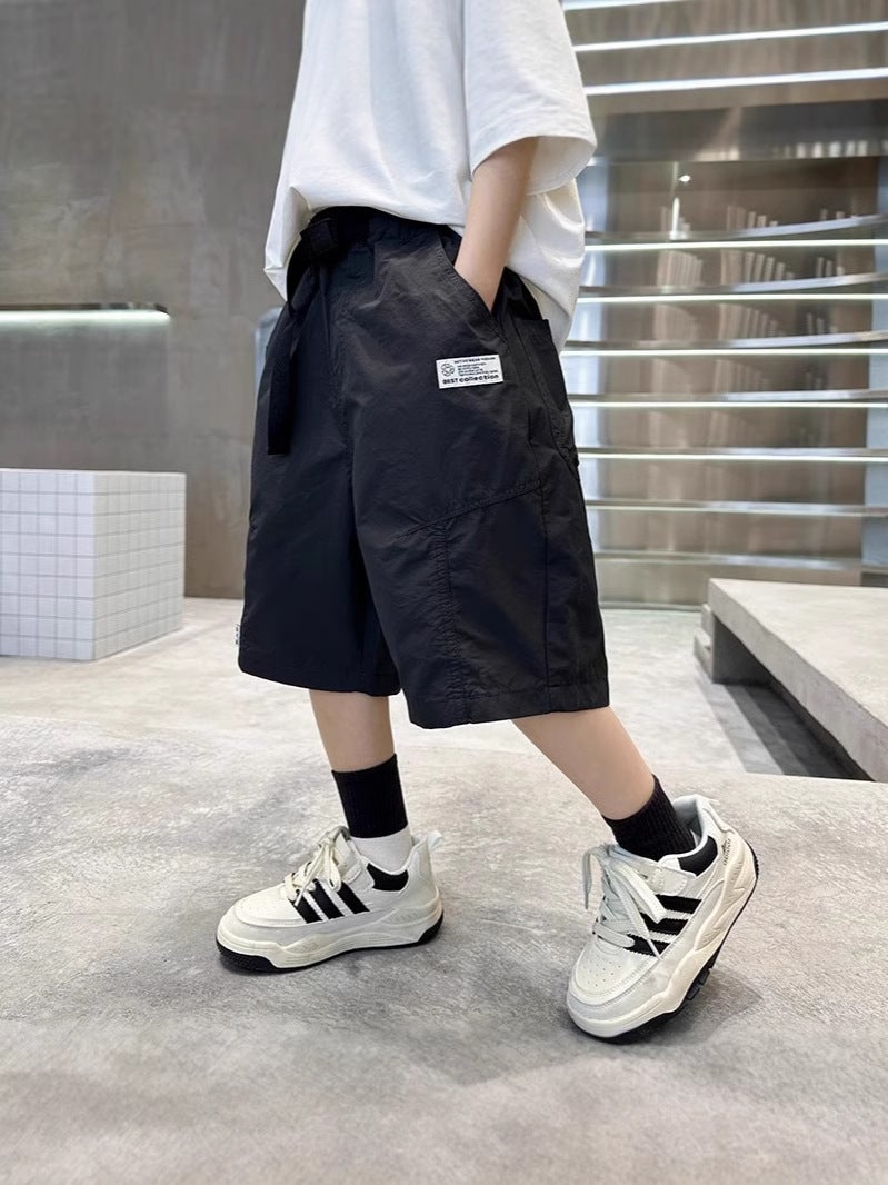 Boys' Shorts Summer Children'S Casual Pants For Older Boys, Knee-Length Thin Trendy Shorts - Image 3