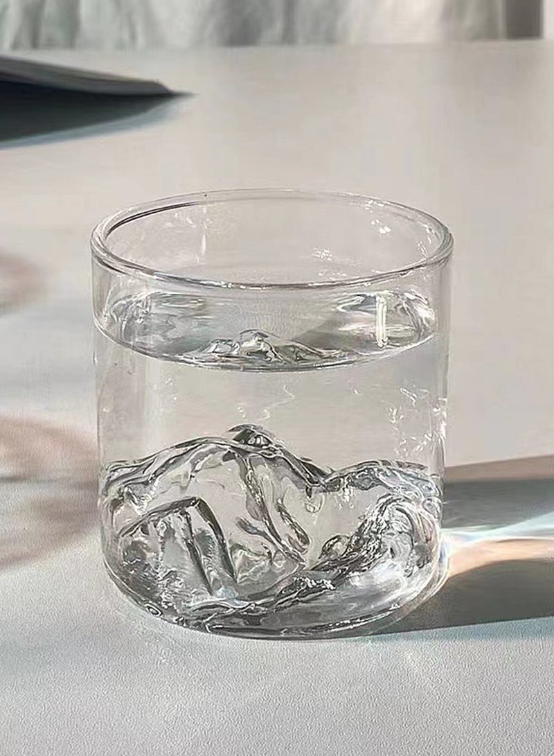 6-Piece Transparent 300Ml High Borosilicate Glass Mountain-View Cups – Unique Hidden Mountain Design Drinking Glasses For Beverage Serving - Image 3