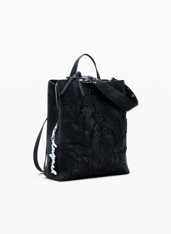 ديسيجوال حقيبة ظهر صغيرة بنقوش زهور ثلاثية الأبعاد