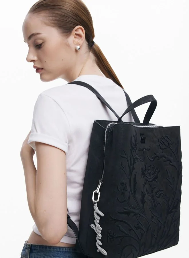 ديسيجوال حقيبة ظهر صغيرة بنقوش زهور ثلاثية الأبعاد