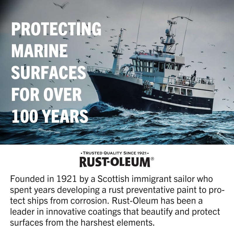 Rust-Oleum Marine Coatings Topside Paint, Gloss Battleship Gray, 1 Quart - Image 5