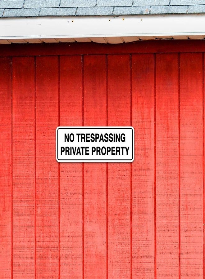 All Quality Standard No Trespassing Private Property Sign - Black/Gold - Large - Image 2