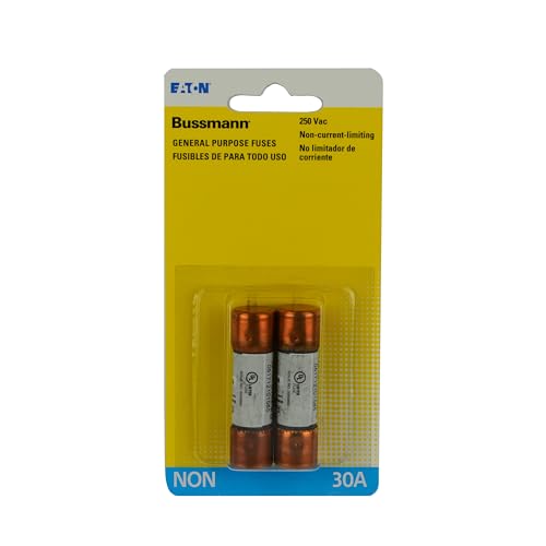 Bussmann Series NON 30 Amp Fuse 250 Vac and IR 50 kA 125 Vdc and IR 50 kA Retail Pack 2 Pieces