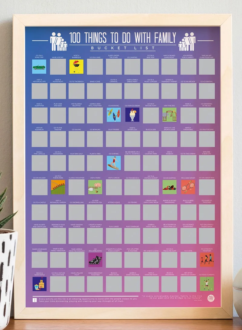 Gift Republic 100 Things To Do With Family Poster