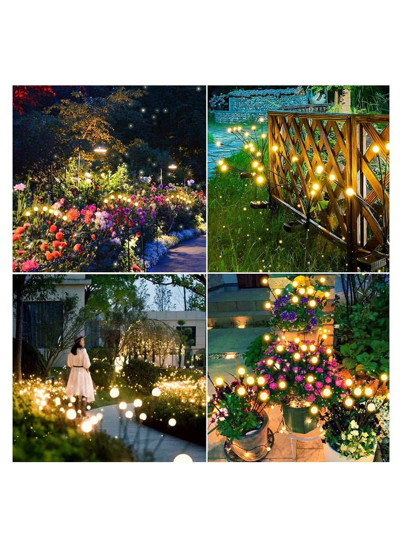 واي آند دي 8LED Solar Garden Lights Swaying Light, Sway by Wind, Outdoor, Yard Patio Pathway Decoration, Powered Firefly Outdoor Waterproof, Warm White(4 Pack) - Image 3