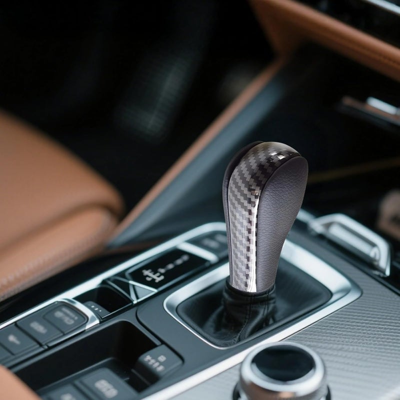 Carbon Fiber Shift Knob for 3 Series, 5 Series, Z4, E90, E60, E92, X1, X3, X5, Automatic Shifter, Abs Pu Material, Enhances Driving and Interior Style - Image 4