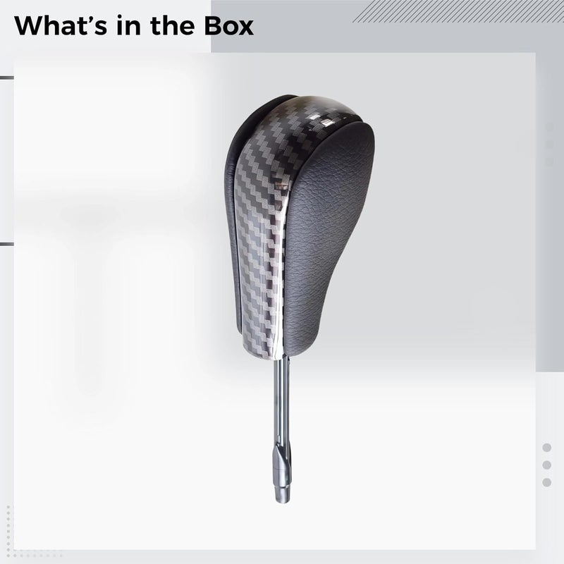 Carbon Fiber Shift Knob for 3 Series, 5 Series, Z4, E90, E60, E92, X1, X3, X5, Automatic Shifter, Abs Pu Material, Enhances Driving and Interior Style - Image 2