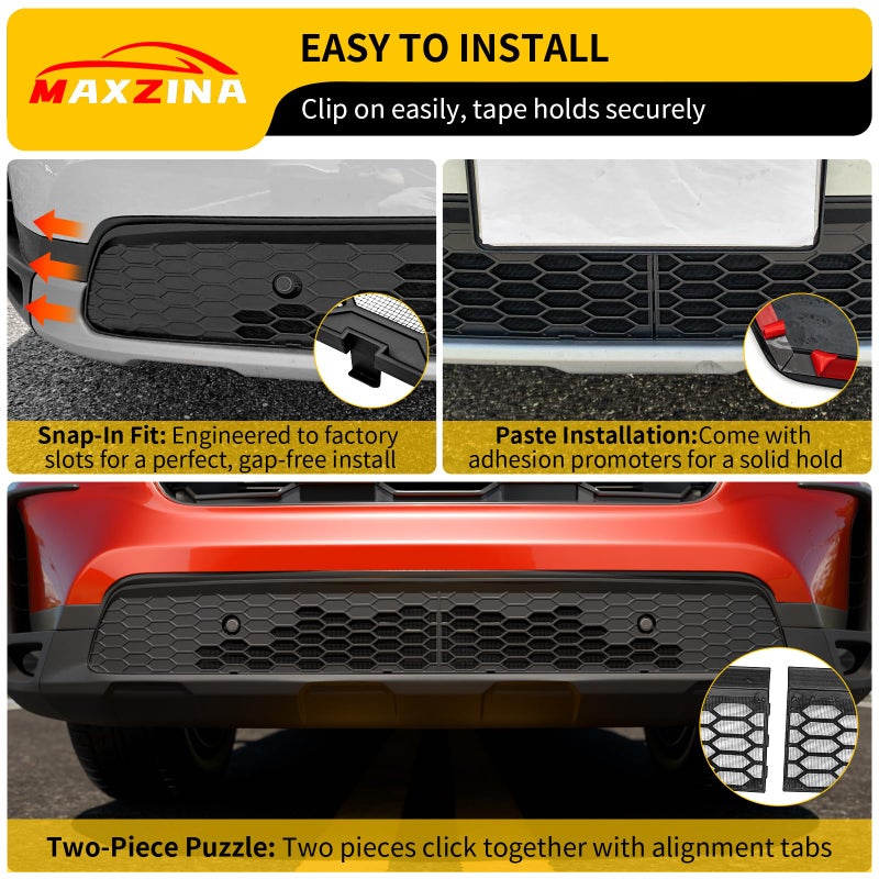 Maxzina Front Bumper Mesh Cover Compatible with 2023-2025 Honda Pilot (Not for 2026) Front Grill Mesh Cover Lower Grille Guard Air Intake Grid Insert ABS Protection for 2024 Pilot Accessories - Image 5