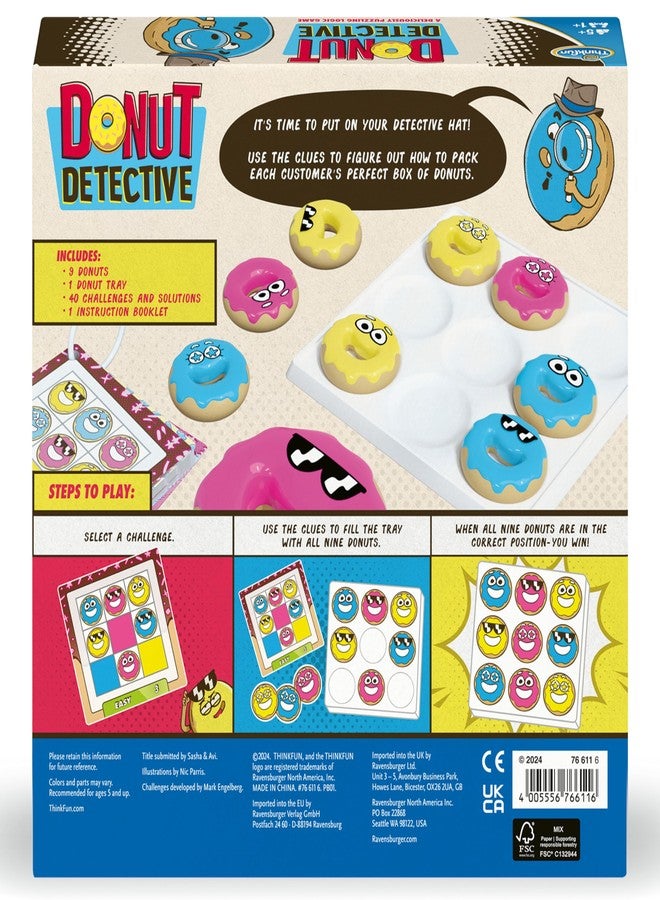 thinkfun لعبة ThinkFun دونات المحقق - لعبة منطقية لذيذة ومليئة بالألغاز | تعزز مهارات حل المشكلات مع 40 لغزًا تحديًا | للأعمار 8 وما فوق - Image 4
