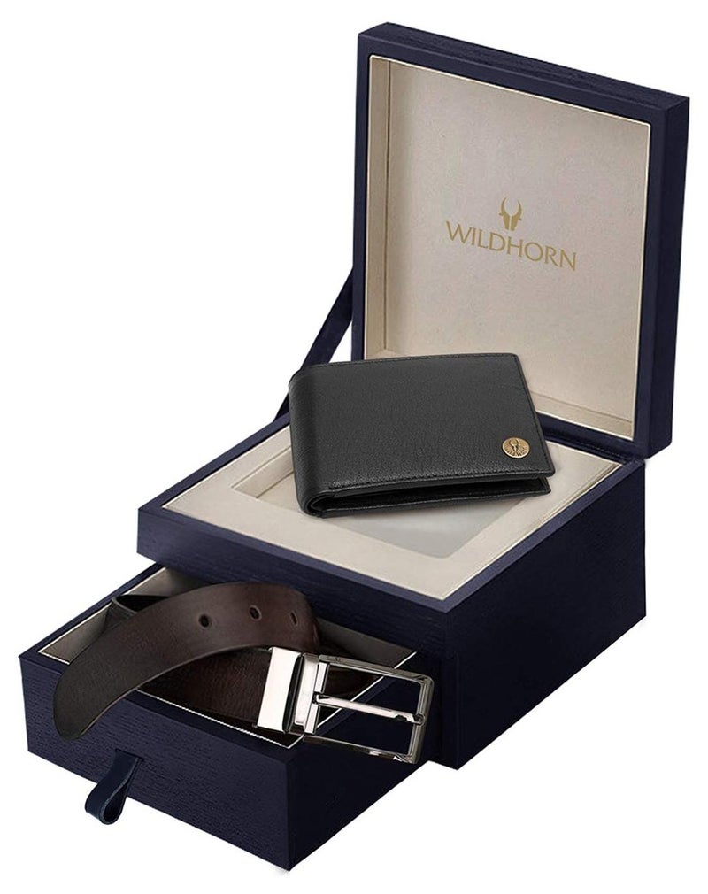 WildHorn Gift Hamper for Men I Leather Wallet & Belt Combo Gift Set - Image 1