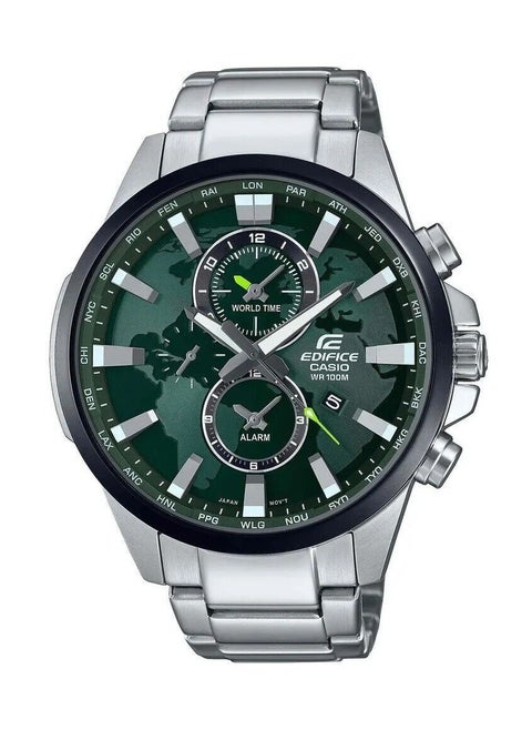 Casio Edifice EFR-303D-1A Men's World Time Watch - Green Dial