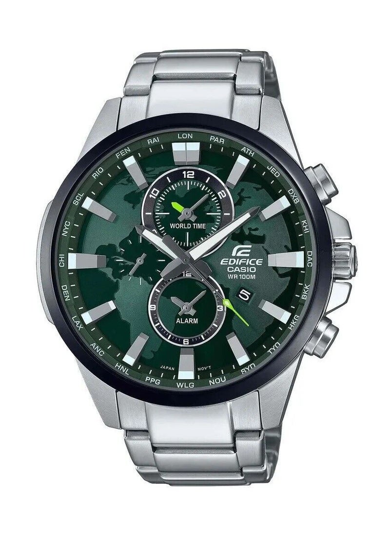 Casio Edifice EFR-303D-1A Men's World Time Watch - Green Dial