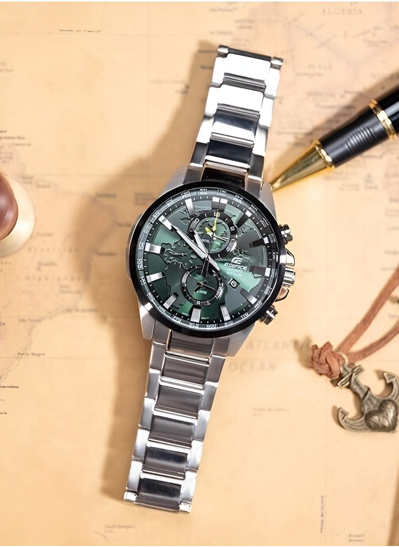 Casio Edifice EFR-303D-1A Men's World Time Watch - Green Dial