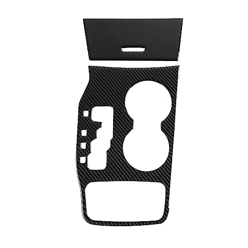 Jimen Compatible with Jeep Grand Cherokee 2011-2013, 2PCS Gear Shifter Panel Trim Cover, Carbon Fiber - Image 3