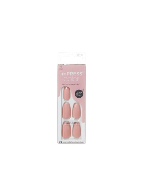 Kiss Impress Color Nails Medium Coffin- Sumptuous IMC504C