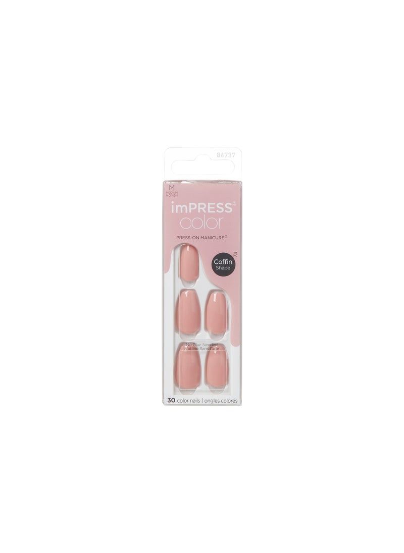 Kiss Impress Color Nails Medium Coffin- Sumptuous IMC504C