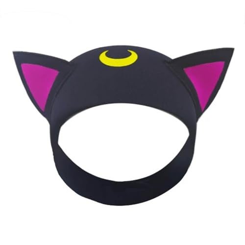Soapjuice Neoprene Dive Hairband 1.5mm Cat Ear Dive Headband for Scuba Diving, Snorkeling, Freediving - Lightning Cat Luna Headband Diving hood Cap (Luna) - Image 1