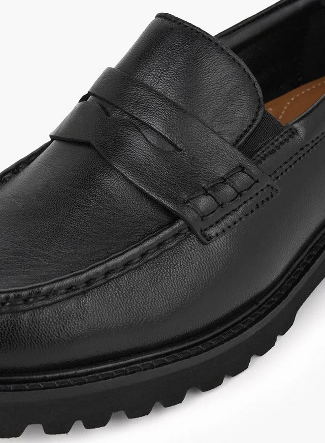 DUCHINI BLACK Women Leather Slip-On Loafers for Women | Best Price UAE