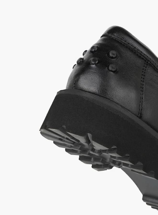 DUCHINI BLACK Women Leather Slip-On Loafers for Women | Best Price UAE