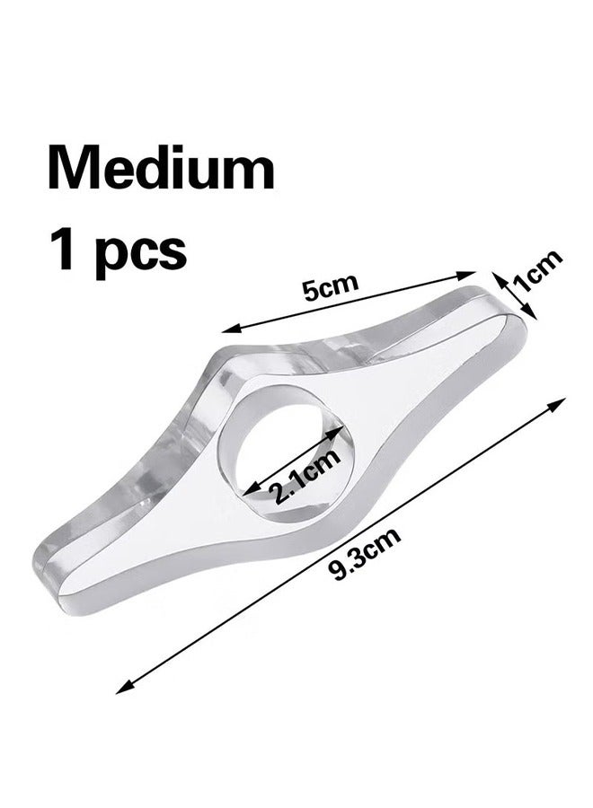 HY Book Page Holder for Reading, Clear Acrylic Spreader with Thumb or Finger Ring, Active Reader Bookmark, Compact and Portable for Paperback or Hardcovers (10mm thick, Medium)  - Image 2