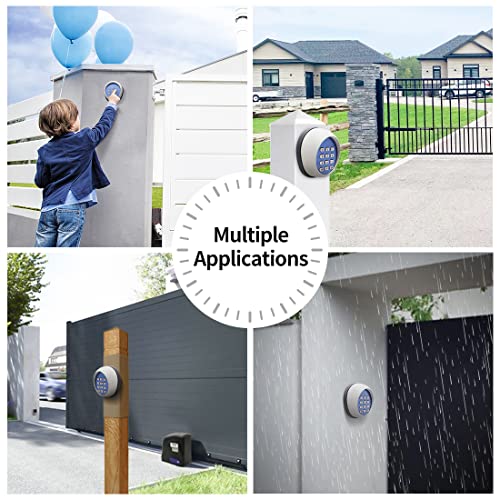 TOPENS TKP3 Wireless Keypad Keyless Entry Keypad Digital Code Panel Security Control for Automatic Swing Sliding Gate Opener Garage Door Opener, Remote Operator Accessory for Outdoor Use - Image 4