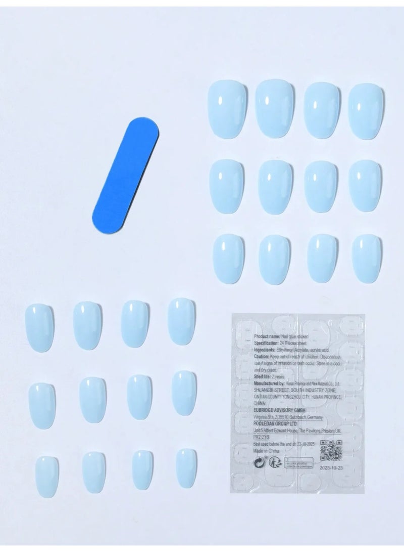 Almond shaped fake nails. The box contains 24 nails with a nail file and glue - Image 3