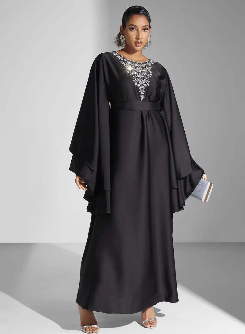 Yaser albik Embellished Sleeve Dress