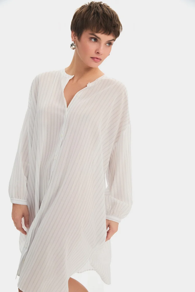جون Striped Oversized Dress