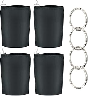 LINCO Sandbag Photography Weight Bag 4pcs with Hook Up and Metal Rings (Black) - Image 1