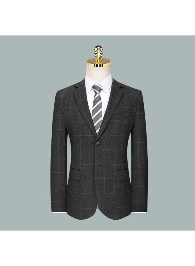 ROMON Exquisite Check】business Commuting Suit Jacket With Draped And Crisp Texture, Minimalist Men's Single-breasted Suit Jacket - Image 2