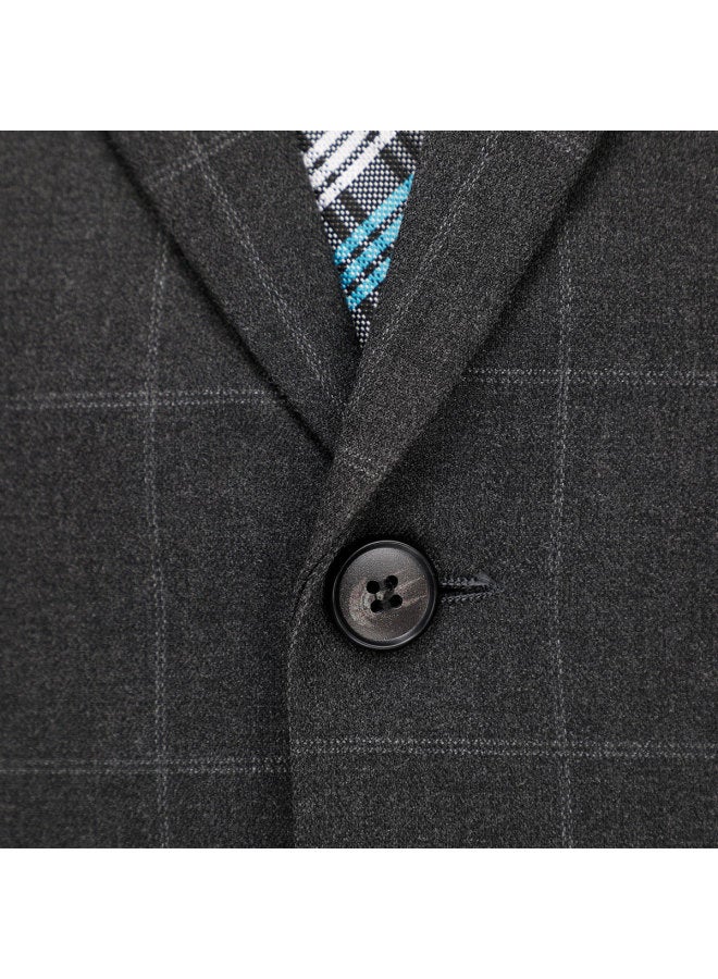 ROMON Exquisite Check】business Commuting Suit Jacket With Draped And Crisp Texture, Minimalist Men's Single-breasted Suit Jacket - Image 4