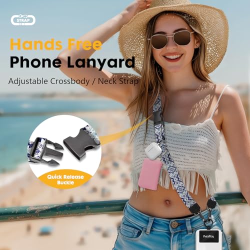 Icycay Phone Lanyard Crossbody, Boho Cell Phone Strap for Around The Neck Adjustable, Anti Theft Cute Lanyard for iPhone Case ID Holder Keys Accessories Travel Essential - Image 2