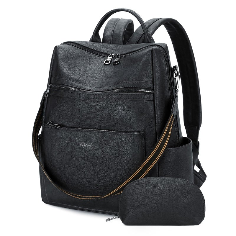 AGLOD Vegan Leather Laptop Backpack for Women 15.6 Inch Work Backpack Purse for Travel College - Image 1