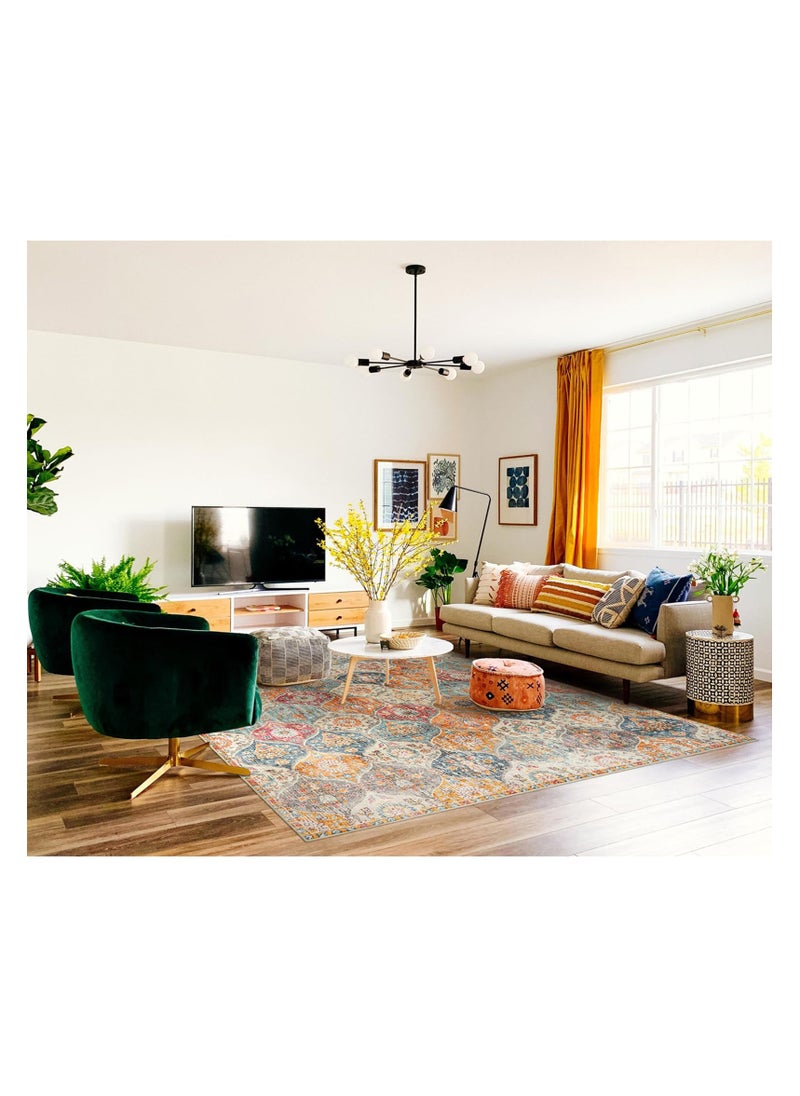 XICEN - 160x230cm Area Rugs, Non - Slip Foldable Washable Rugs Non Shedding Accent Rugs for Living Bedroom Office Dining Room - Image 1