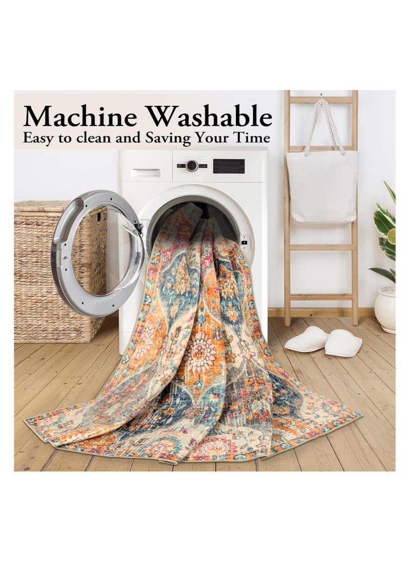 XICEN - 160x230cm Area Rugs, Non - Slip Foldable Washable Rugs Non Shedding Accent Rugs for Living Bedroom Office Dining Room - Image 1