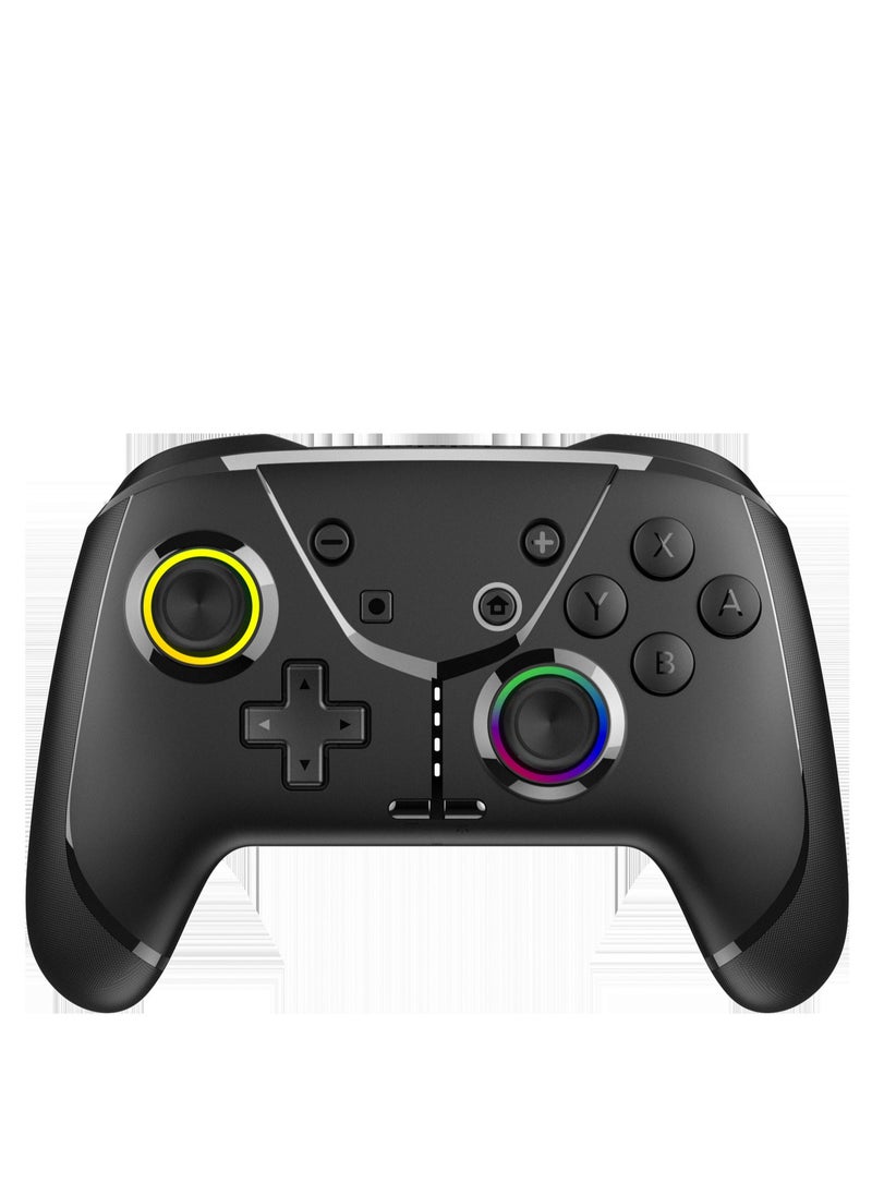 KUYING Switch Pro controller supports Android IOS computer body feel color lights, back button macro recording, game controller 