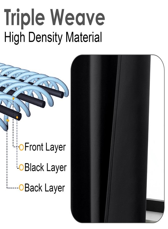 Chyhomenyc Black Valance for Window, Blackout Small Kitchen Curtain for Bedroom/Living Room, Rod Pocket Privacy Short Window Treatment Valance RV Bunk Panels, 60" Wx14 L - Image 5