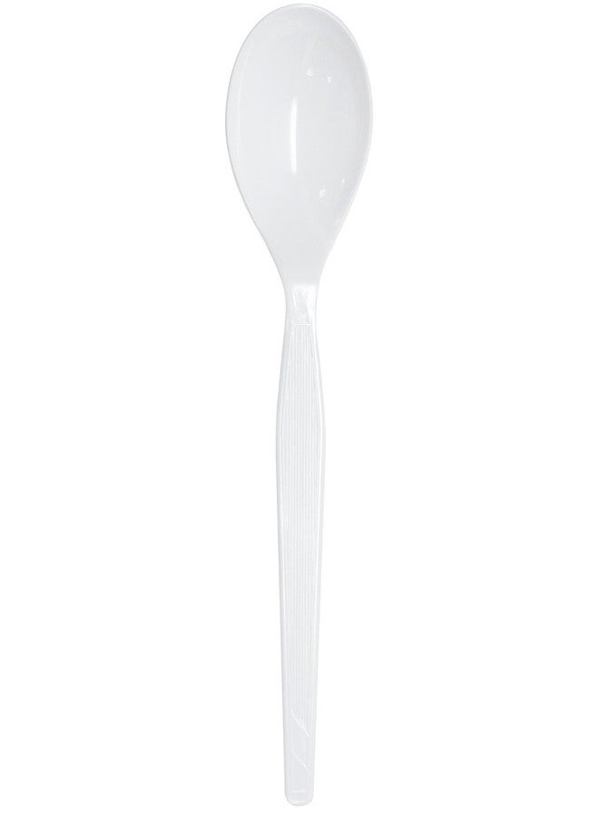 Karat U2052W PS Medium-Heavy Soup Spoons - White (Case of 1000) - Image 1