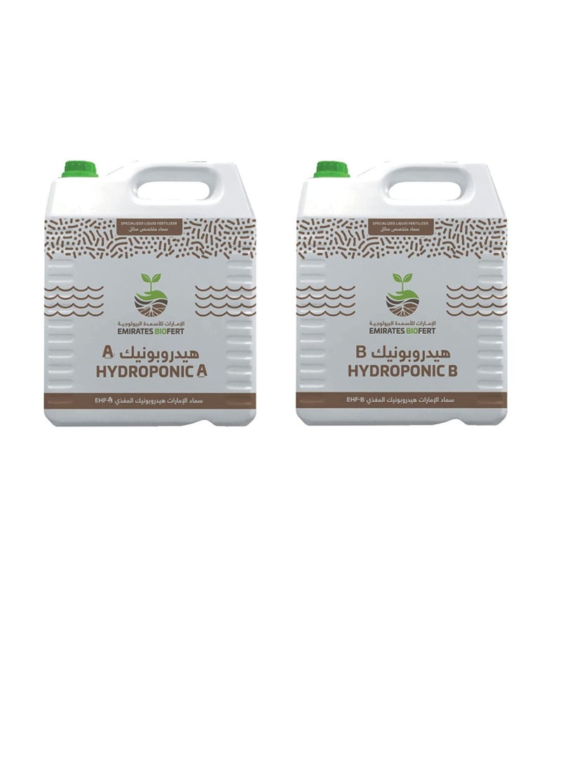 Emirates EMIRATES BIOFERT Hydroponic Nutrient Solutions A & B Bundle 10 liter each Supports Vegetative and Flowering Stages of Plants  - Image 3