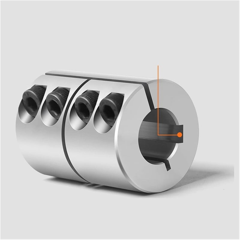Youngran 1pcs D40L50 Shaft Coupler Rigid Coupling 6.35mm 3D Printers Aluminium Screw Stepper 5mm 8mm Motor Accessories Parts Engraving CNC Leisurely (Inner Diameter : 12.7x12.7) - Image 3